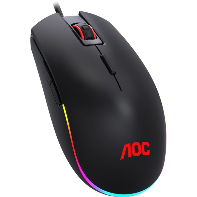 Мишка AOC GM500 ігрова, 5000dpi., 8кн., RGB PMW3325 чорна