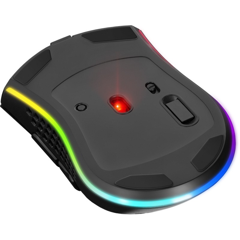 Мишка Defender Warlock GM-709L RGB ігрова, бездротова 2400dpi., 7кн., чорна