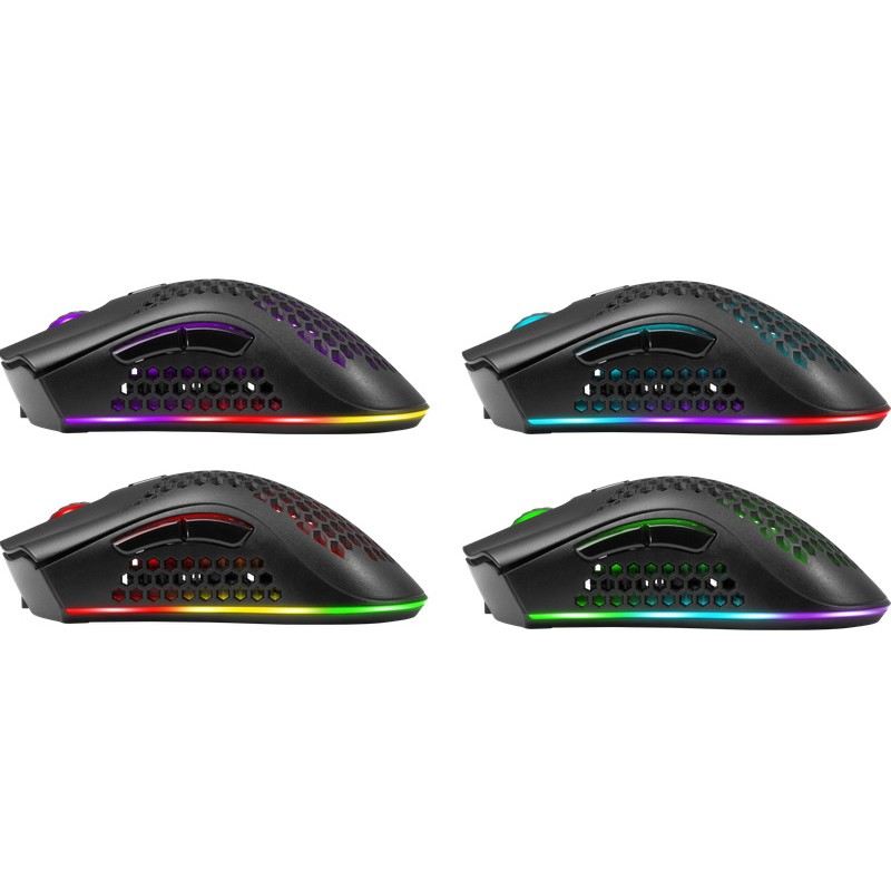 Мишка Defender Warlock GM-709L RGB ігрова, бездротова 2400dpi., 7кн., чорна