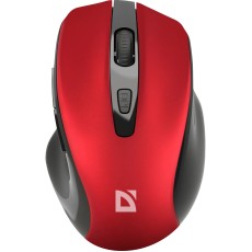 Мишка Defender Prime MB-053, бездротова, 6 кн. до 1600 dpi, безшумна, червона