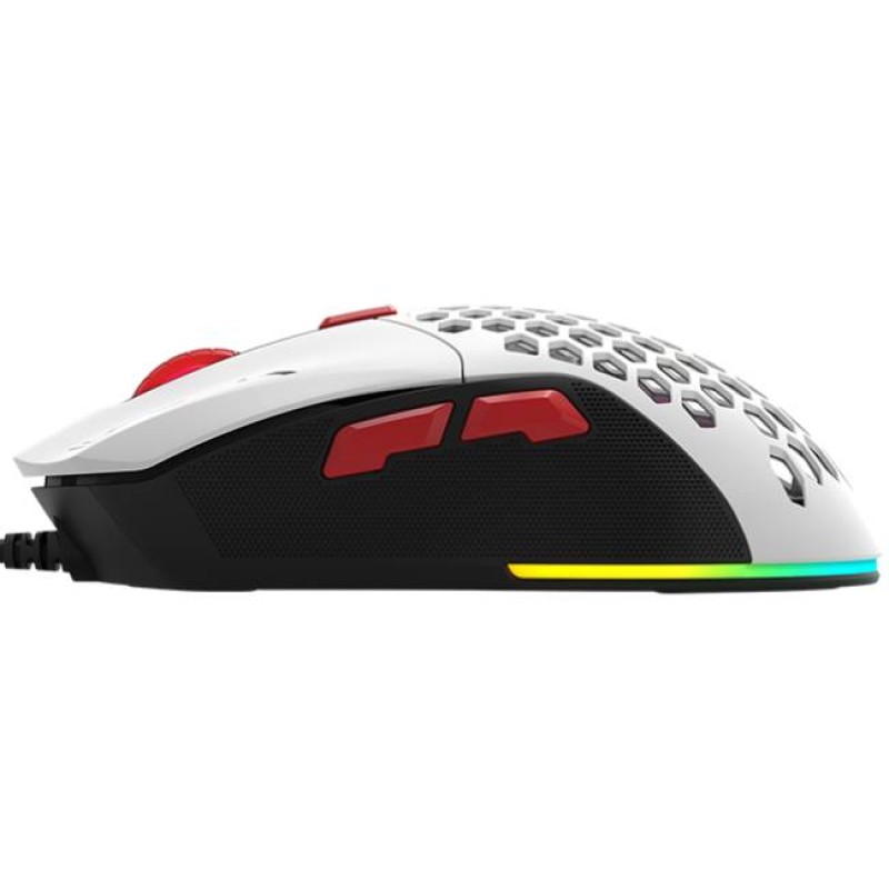 Мишка XTRIKE ME GM-316, ігрова, 7200dpi., 6кн., 13 режимів RGB, 2 панелі, біла