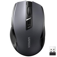Мишка UGREEN 2.4GHz MU006 бездротова, Bluetooth, 4000dpi., 4кн.,Silence Design, Чорна
