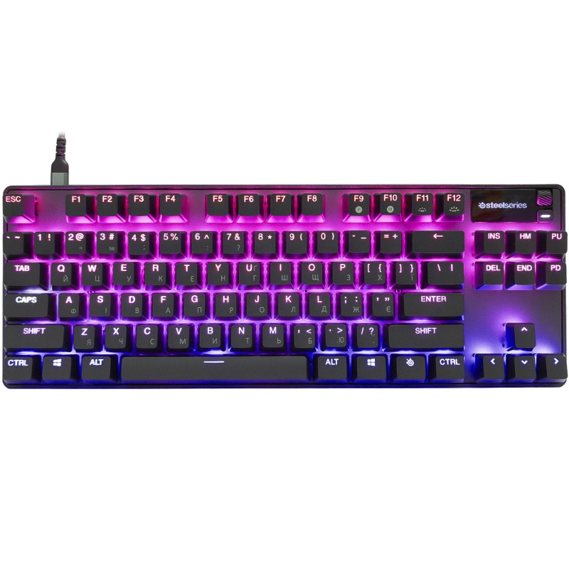 Клавіатура ігрова SteelSeries Apex Pro TKL UA HyperMagnetic Switches, OmniPoint 2.0, OLED