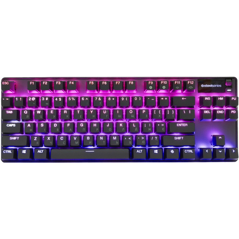 Клавіатура ігрова SteelSeries Apex Pro TKL WL UA HyperMagnetic Switches, OmniPoint 2.0, OLED