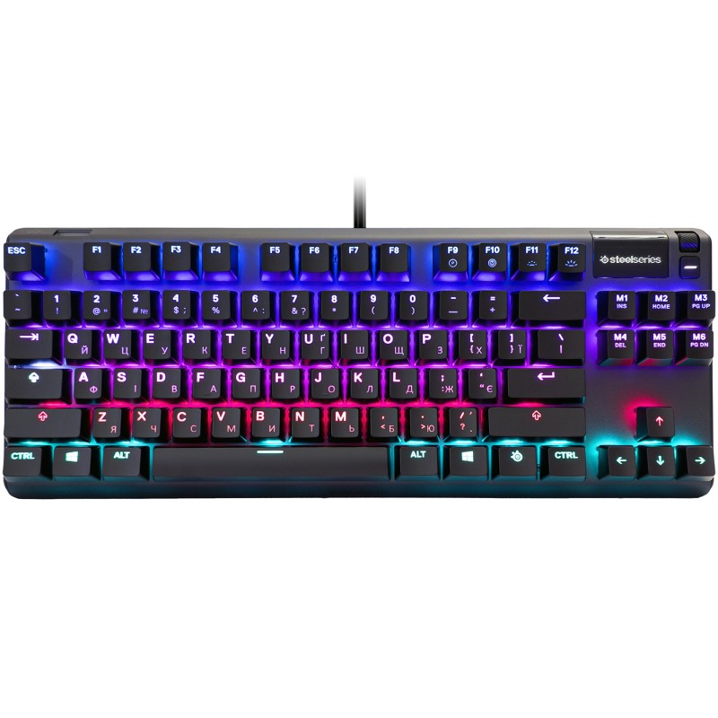 Клавіатура ігрова механічна SteelSeries Apex 7 TKL (Red Switch) UA OLED Smart Display