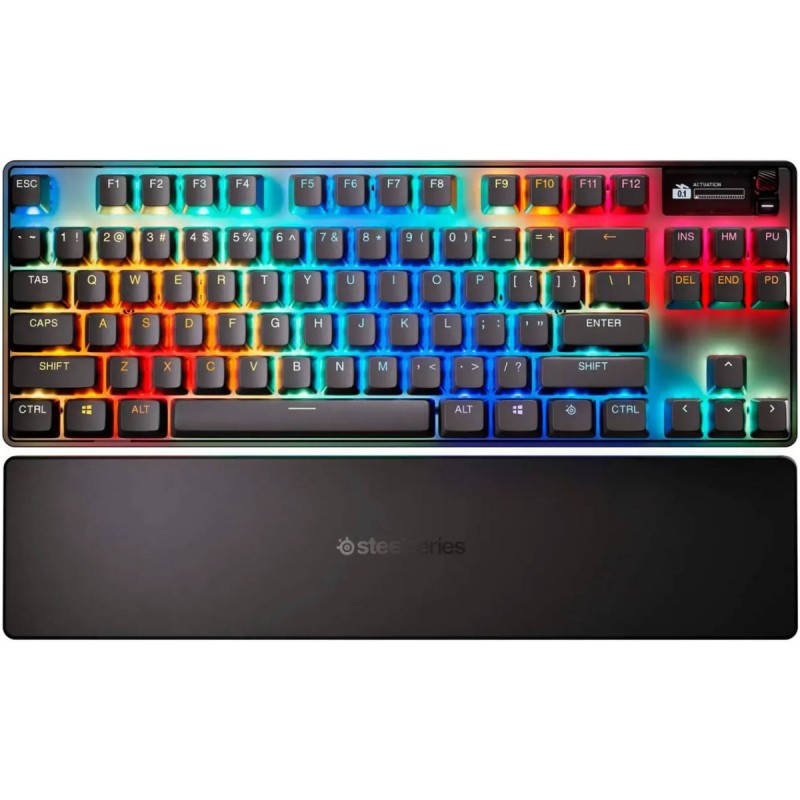 Клавіатура ігрова оптична SteelSeries Apex Pro TKL WL Gen 3 UA HyperMagnetic, OmniPoint 3.0, OLED