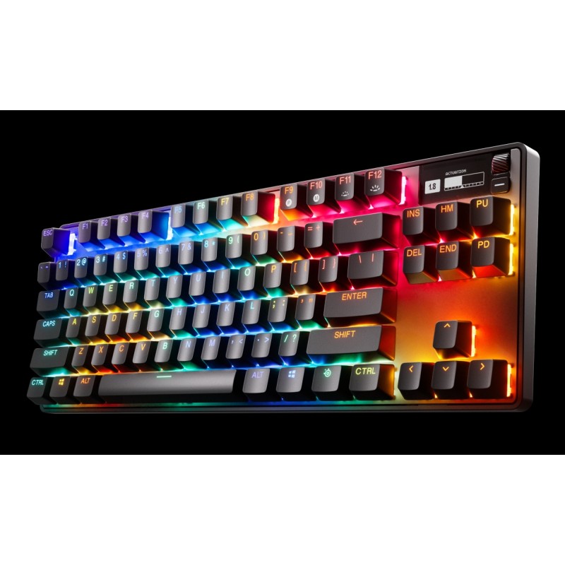 Клавіатура ігрова оптична SteelSeries Apex Pro TKL WL Gen 3 UA HyperMagnetic, OmniPoint 3.0, OLED
