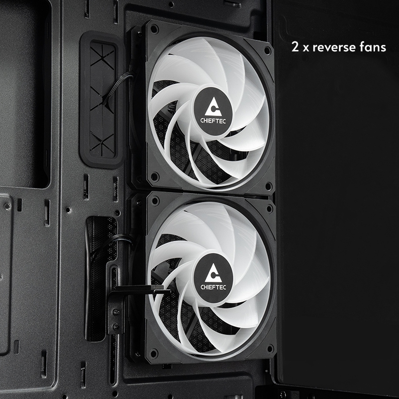 Корпус Chieftec VISTA GT-01B-OP 3x120mm A-RGB, ATX, без БЖ, Black