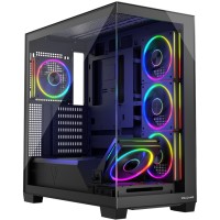 Корпус Modecom VOLCANO STELLAR ARGB MIDI 5x120mm fans BLACK без БЖ ATX