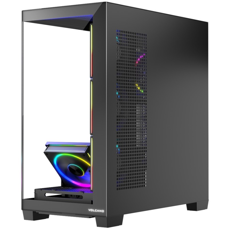 Корпус Modecom VOLCANO STELLAR ARGB MIDI 5x120mm fans BLACK без БЖ ATX