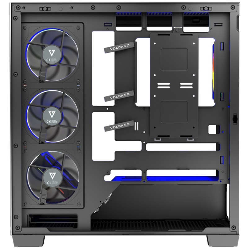 Корпус Modecom VOLCANO STELLAR ARGB MIDI 5x120mm fans BLACK без БЖ ATX