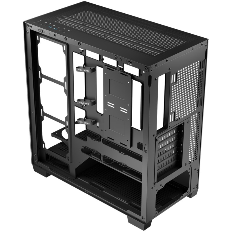 Корпус Modecom VOLCANO STELLAR MIDI w/o fans BLACK без БЖ ATX