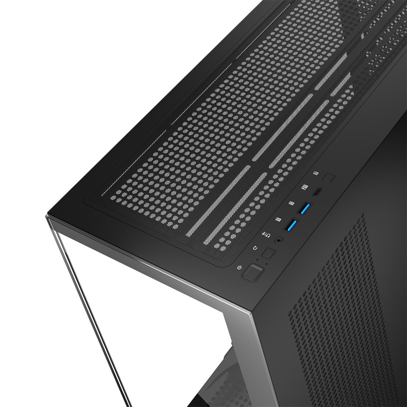 Корпус Modecom VOLCANO STELLAR MIDI w/o fans BLACK без БЖ ATX