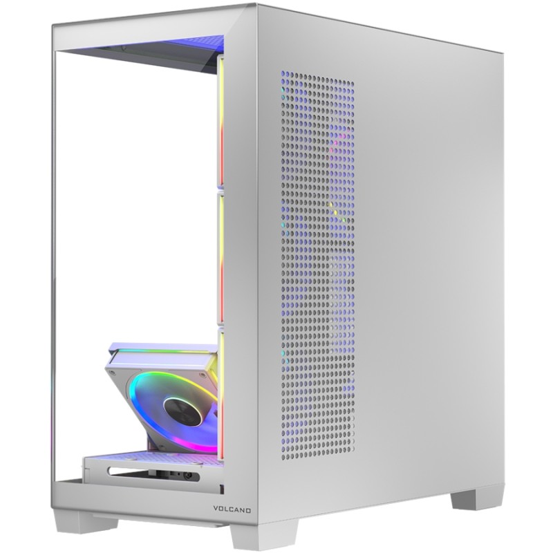 Корпус Modecom VOLCANO STELLAR ARGB MIDI 5x120mm fans WHITE без БЖ ATX