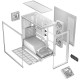 Корпус Modecom VOLCANO STELLAR ARGB MIDI 5x120mm fans WHITE без БЖ ATX