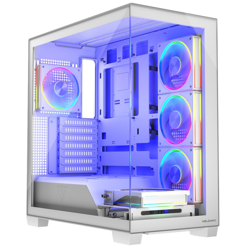 Корпус Modecom VOLCANO STELLAR ARGB MIDI 5x120mm fans WHITE без БЖ ATX