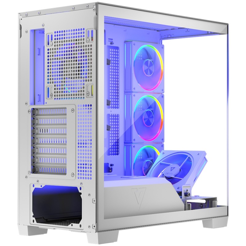 Корпус Modecom VOLCANO STELLAR ARGB MIDI 5x120mm fans WHITE без БЖ ATX