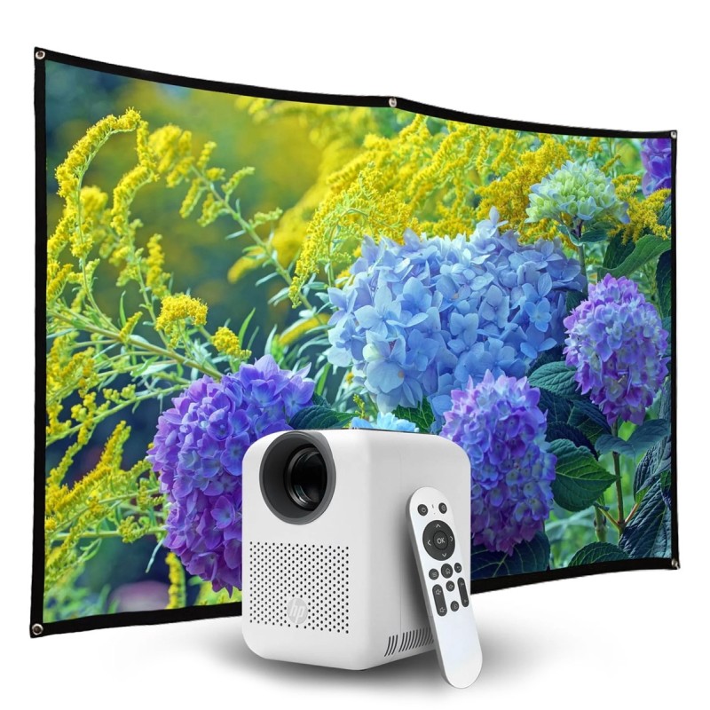 Проектор HP CC180W 2in1 LED LCD HD 100 AL 16:9 Linux HDMI WiFi Bluetooth(Out) екран 84" білий