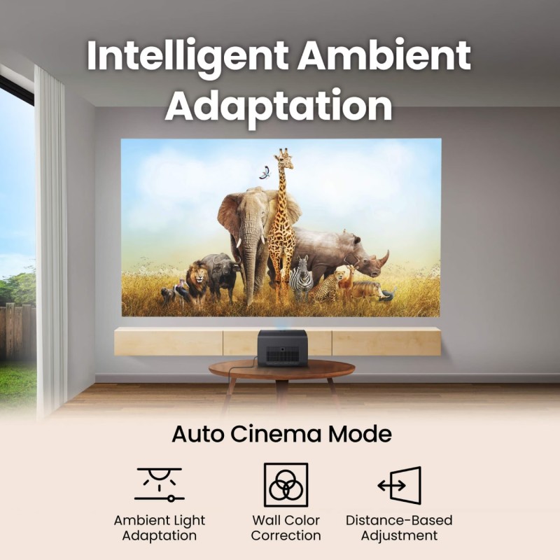 Проєктор BENQ GP520, DLP,4K UHD, ANSI 2600Lm,200000:1,Android11,2хHDMI,USB,Wi-Fi,BT5.0,16:9,сірий