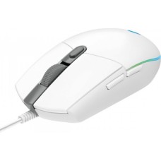 White Logitech G102 Lightsync USB mouse