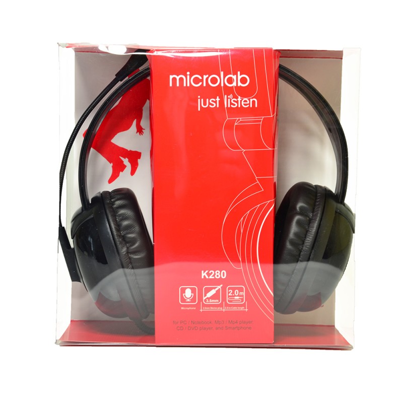 Гарнітура Microlab K280, 3,5мм, Black
