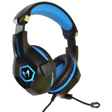 Гарнитура Microlab G7, 3,5мм+USB, черно-голубой