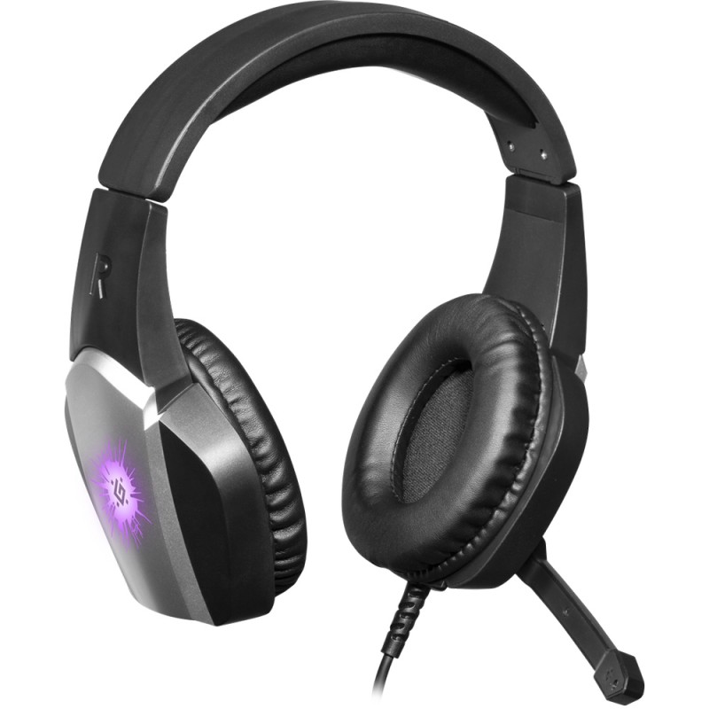 Ігрова гарнітура Defender X-Skull кабель 2.1м, чорно-сіра
