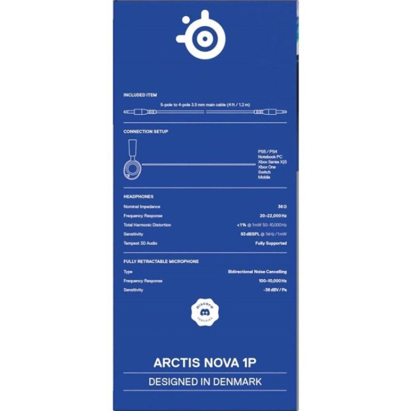 Ігрова гарнітура SteelSeries Arctis Nova 1P White MultiPlatform