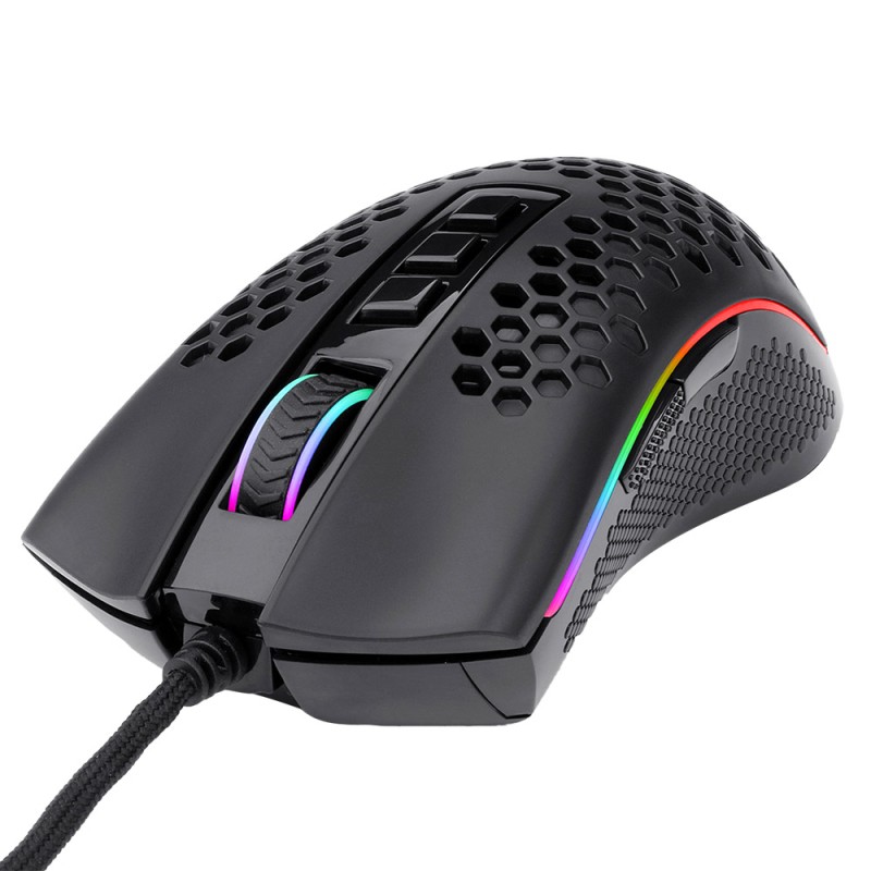 Мишка Redragon Storm M808 RGB Optical, ігрова, 12400dpi., 7кн., Ultralight чорна