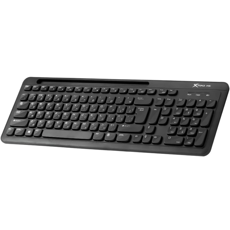 Клавіатура XTRIKE ME KB-303 UA бездротова Bluetooth+2.4G,105 кл. чорна