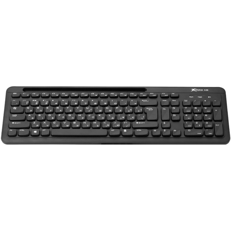 Клавіатура XTRIKE ME KB-303 UA бездротова Bluetooth+2.4G,105 кл. чорна