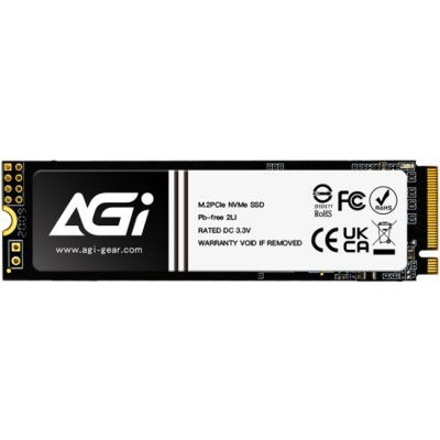 SSD 2Tb AGI AI298 M.2 2280 PCIe Gen 3x4 NVMe 1.3 3D NAND, Retail