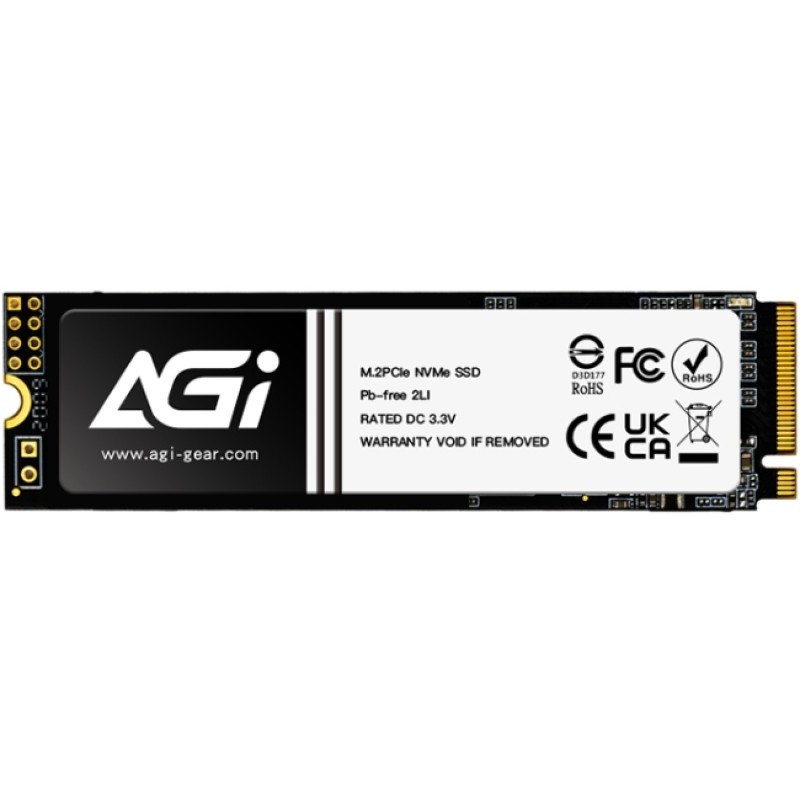 SSD 2Tb AGI AI298 M.2 2280 PCIe Gen 3x4 NVMe 1.3 3D NAND, Retail