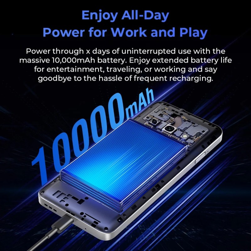 Смартфон Oukitel C59pro 6.88" HD /8GB/256GB/ T606 /10000mAh/ 13+5Мп / Grey