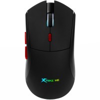 Мишка XTRIKE ME GW-613, ігрова бездротова Bluetooth+2.4G+Type-C, 10000dpi., 6кн., RGB, чорна