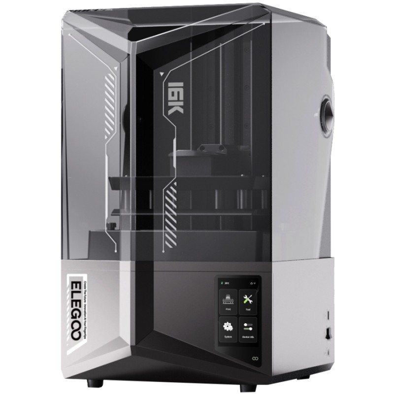 Принтер 3D ELEGOO Saturn 4 Ultra 16K(LCD ±0.1 mm Chitubox MSLA 211.68x118.37x220 mm WiFi USB сірий)