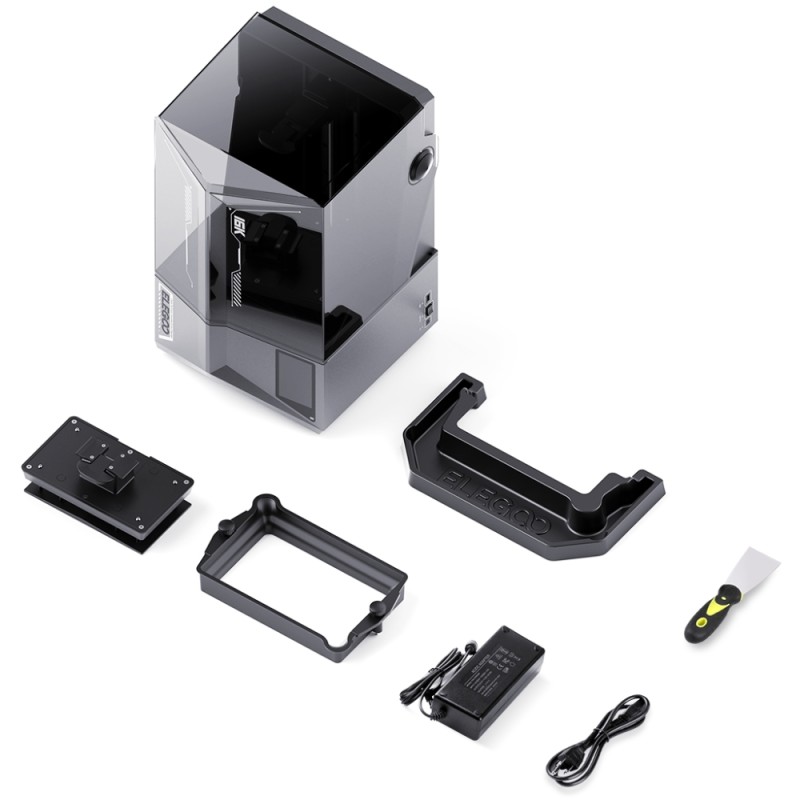 Принтер 3D ELEGOO Saturn 4 Ultra 16K(LCD ±0.1 mm Chitubox MSLA 211.68x118.37x220 mm WiFi USB сірий)