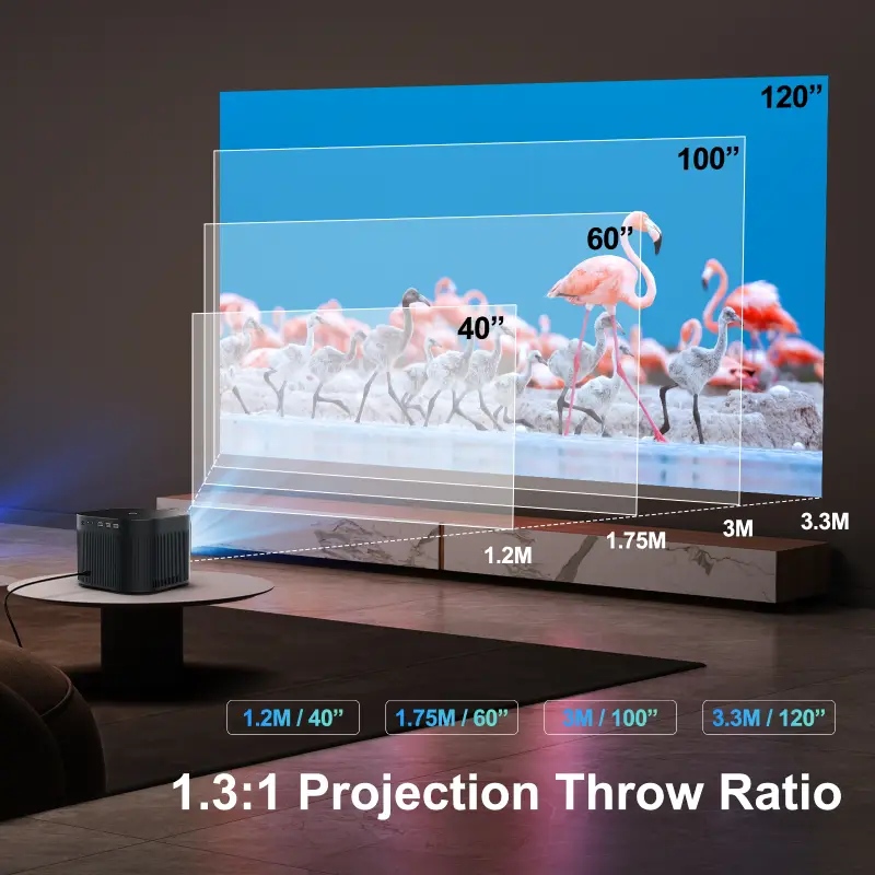 Проектор H96 MAX B12 LED LCD FullHD 330AL 16:9 H700 2G/16G Android 11.0 HDMI WiFi BT чорний