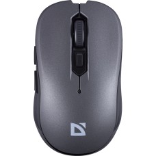 Мышь Defender Gassa MM-105, беспроводная, 6 кнопок, 1600 dpi, бесшумная серая