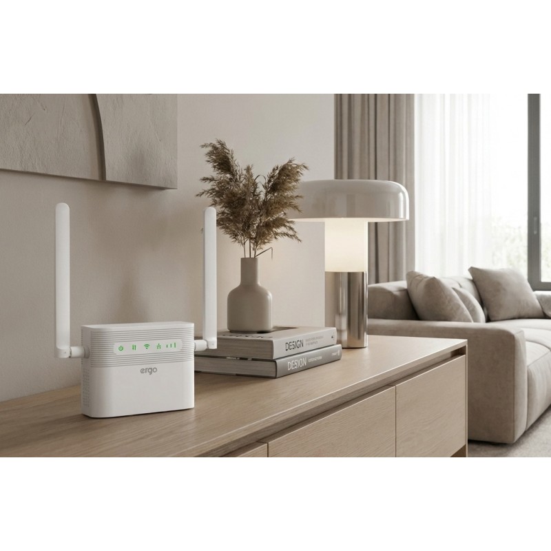 Маршрутизатор мобільний WIFI роутер ERGO R023 Бездротовий 4G Wi-Fi роутер (з аккум-м)