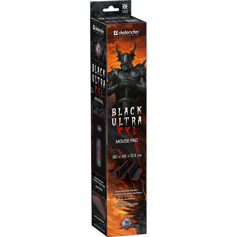Ігрова поверхня Defender Black Ultra XXL 900*450*3мм Ігрова поверхня Defender Black Ultra XXL 900*450*3мм
