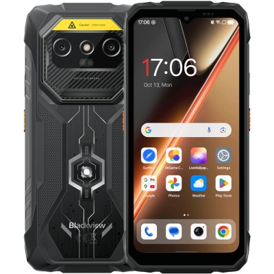 Смартфон Blackview ROCK 1 Pro 6.56" HD+ /8GB/256GB/ G81 /15000mAh / 20+16Мп / 2D Scaner /IP69K/Black