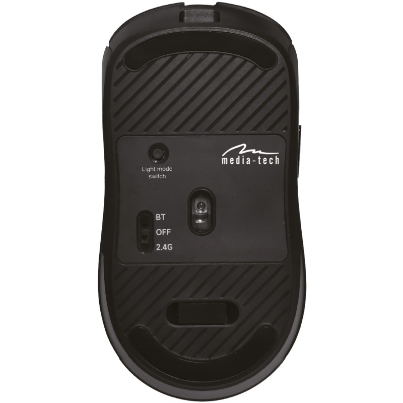 Мишка Media-Tech MT1124, бездротова Bluetooth+2.4G, 3200dpi., 5кн., Silent, чорна
