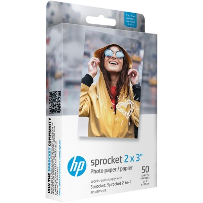Фотопапір HP Sprocket Zink 2"x3" Глянцевий, самоклеючий, 50 листів Фотопапір HP Sprocket Zink 2"x3" Глянцевий, самоклеючий, 50 листів