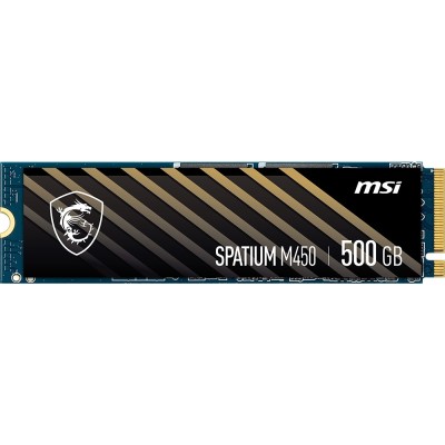 SSD 500Gb MSI SPATIUM M450 M.2 2280 PCIe NVMe Gen 4x4 3D NAND, Retail SSD 500Gb MSI SPATIUM M450 M.2 2280 PCIe NVMe Gen 4x4 3D NAND, Retail