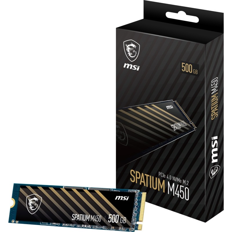 SSD 500Gb MSI SPATIUM M450 M.2 2280 PCIe NVMe Gen 4x4 3D NAND, Retail