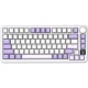 Клавіатура ігрова механічна Attack Shark X85PRO 82кл. RGB, Wireless, Lavender