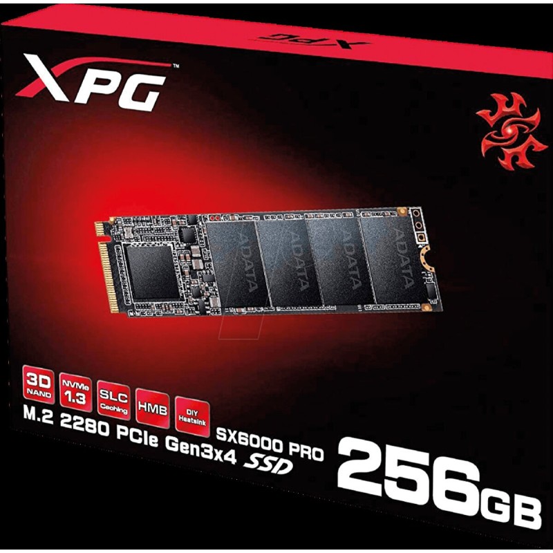 Накопичувач SSD M.2 ADATA XPG SX6000 Pro 256GB 2280 PCIe 3.0x4 NVMe 3D Nand Read/Write: 2100/1500 MB/sec (ASX6000PNP-256GT-C)