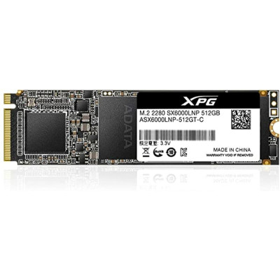 Накопичувач SSD M.2 ADATA XPG SX6000 Lite 512GB  2280 PCIe 3.0x4 NVMe 3D Nand Read/Write: 1800/1200 MB/sec (ASX6000LNP-512GT-C)