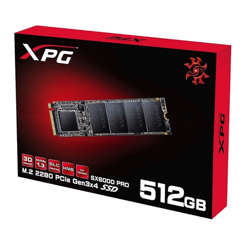 SSD M.2 ADATA XPG SX6000 Pro 512GB 2280 PCIe 3.0x4 NVMe 3D Nand Read/Write: 2100/1500 MB/sec